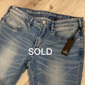 BUFFALO DAVID BITTON Men’s Skinny Stretch Max Jeans, Size 33/30, Blue, New W/Tag